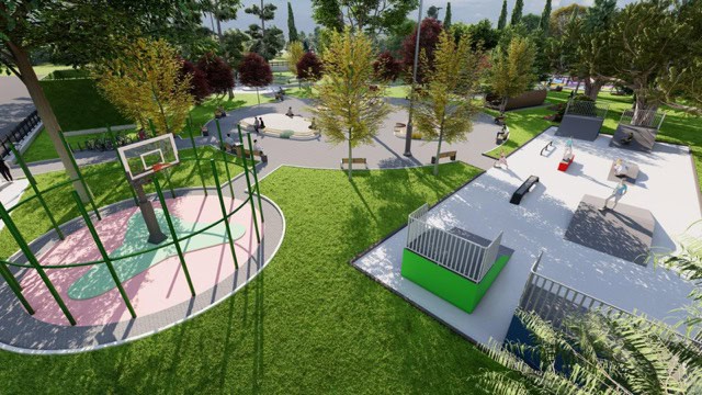 Kaynarca yeni yaşam alanı projesi kapsamında spor ve dinlenme alanları.