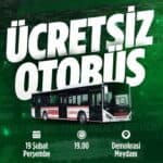 Sakaryaspor–Pendikspor maçı öncesinde taraftarlara ücretsiz ulaşım kolaylığı